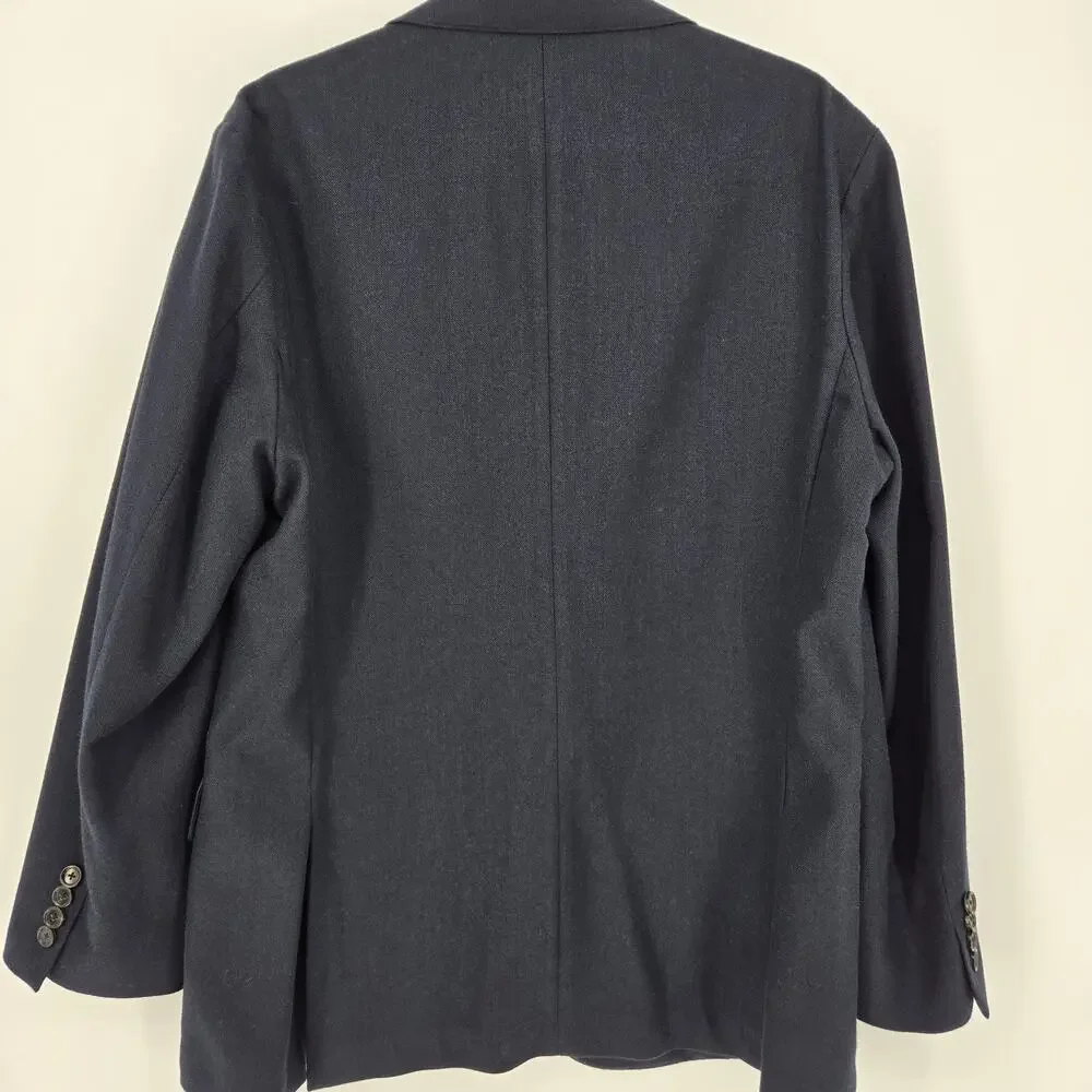 J. Crew Ludlow Slim-fit suit jacket in English cotton-wool BH230 Navy, Size 42R